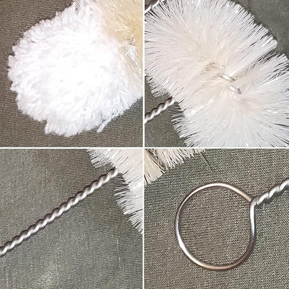 Coralpearl Bottle Brushes Thin Long Handle X 2, Skinny Wire Cleaner Set in - Image 3
