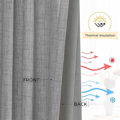 INOVADAY Thermal Sliding Door Curtains 100% Blackout Curtains - Image 6