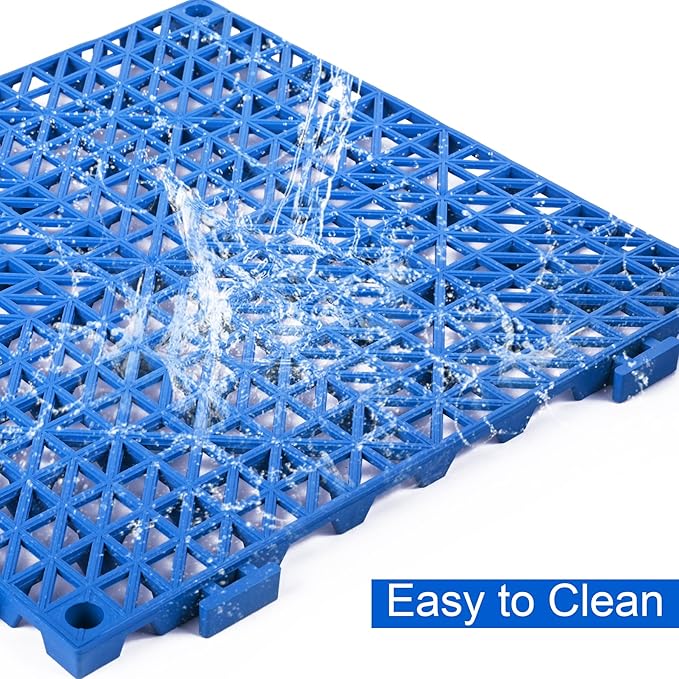 MYFAMIREA Modular Interlocking Cushion 12 Pack 11.8" x 11.8" Rubber Floor Tiles - Image 5