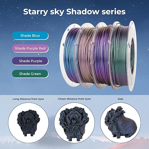 AMOLEN PLA 3D Printer Filament, PLA PrintingFilament Starry Sky Series Pla - Image 2