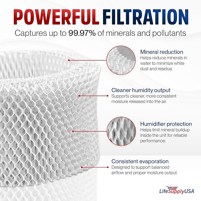 LifeSupplyUSA Filter E Humidifier Filter Replacement Wick Compatible - Image 2