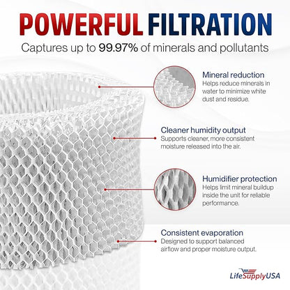 LifeSupplyUSA Filter E Humidifier Filter Replacement Wick Compatible - Image 2