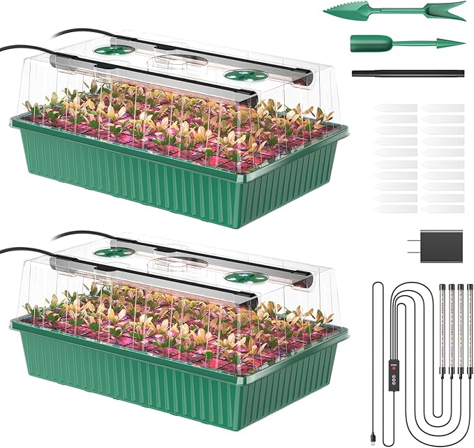 Seed Starter Tray, 120-Cells Seed Starter Kit by Guioiby