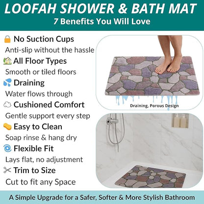 Enkosi Loofah Non-Slip Shower Mat - Image 4