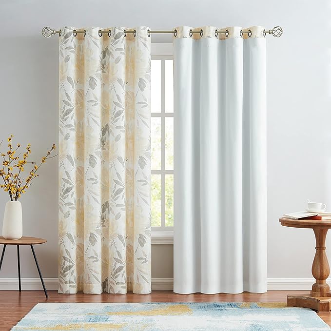 WEST LAKE 100 Blackout Window Curtain Liner 2 Panels Light Blocking Liner - Image 4