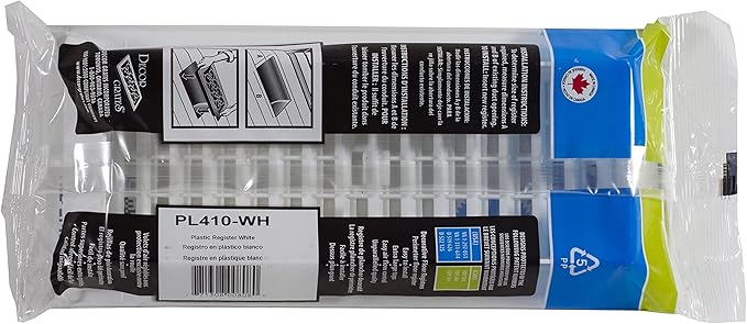 Decor Grates PL410-WH 4-Inch by 10-Inch Plastic Floor Register - Image 6