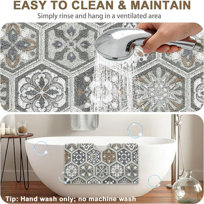Square Shower Mat Non Slip: 32x32 Inch Extra Large Shower Mats - Image 6