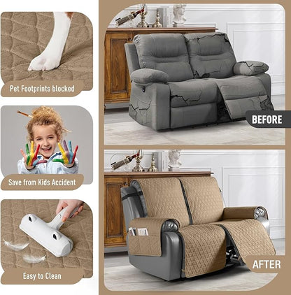 TAOCOCO 100% Waterproof Recliner Cover, Non-Slip Washable Reclining Couch Cover - Image 2