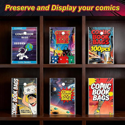 100 Pack Current Comic Book Bags and Boards, Thick Acid-Free Comic Books - Image 7