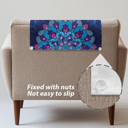 Mandala Pattern Headrest Cover for Recliner Machine Washable Fabric Headrest - Image 5