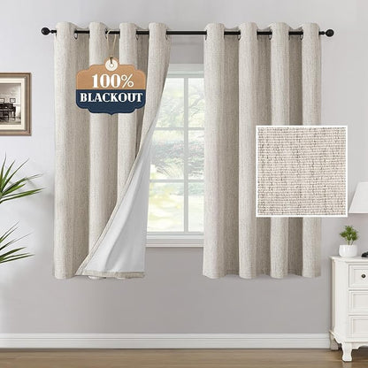 H.VERSAILTEX Chenille Linen Blackout Curtains by HVERSAILTEX