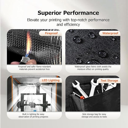 3D Printer Enclosure with LED Light, Fireproof Dustproof Tent Constant - Image 5