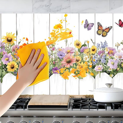 NYZE Kitchen Backsplash Stickers Waterproof Stove Backsplash Protector - Image 6