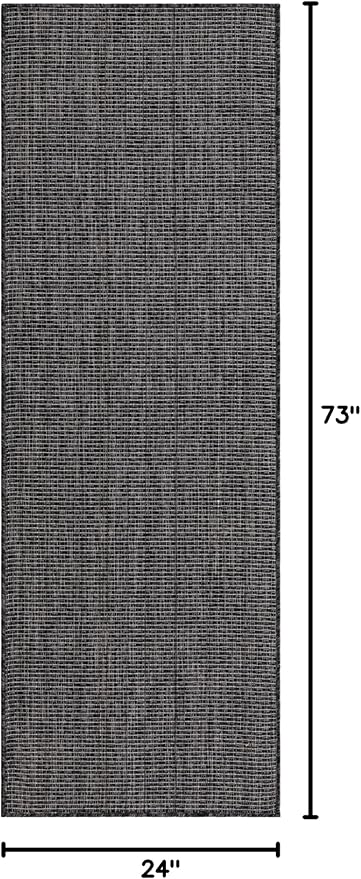Unique Loom Collection Casual Transitional Solid Heathered Indoor/Outdoor - Image 3