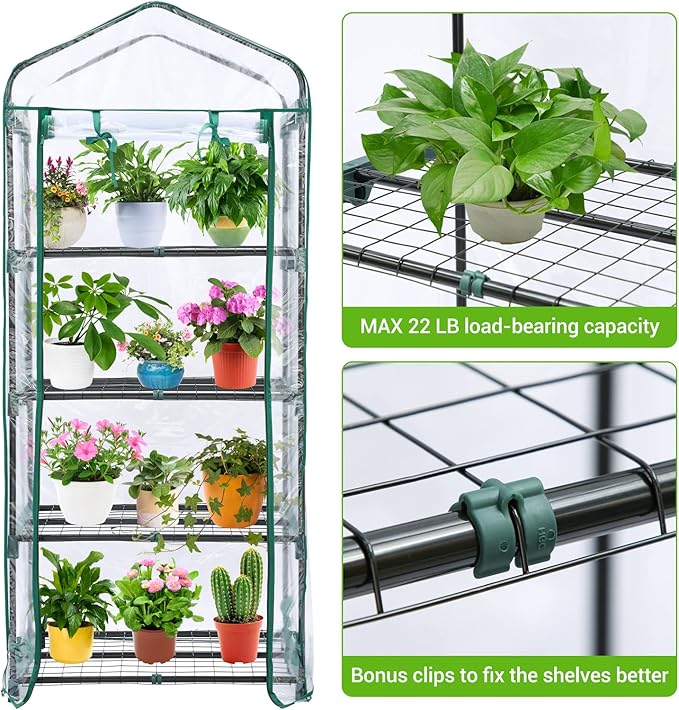 Mini Greenhouse for Outdoors Indoor: Ohuhu Small Green House - Image 3