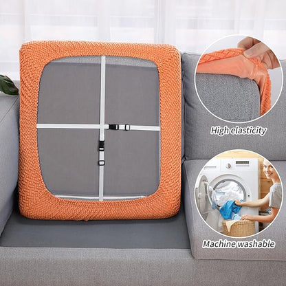 Fuloon Waterproof Couch Cushion Covers, Stretch Sofa Seat Cushion Slipcovers - Image 4