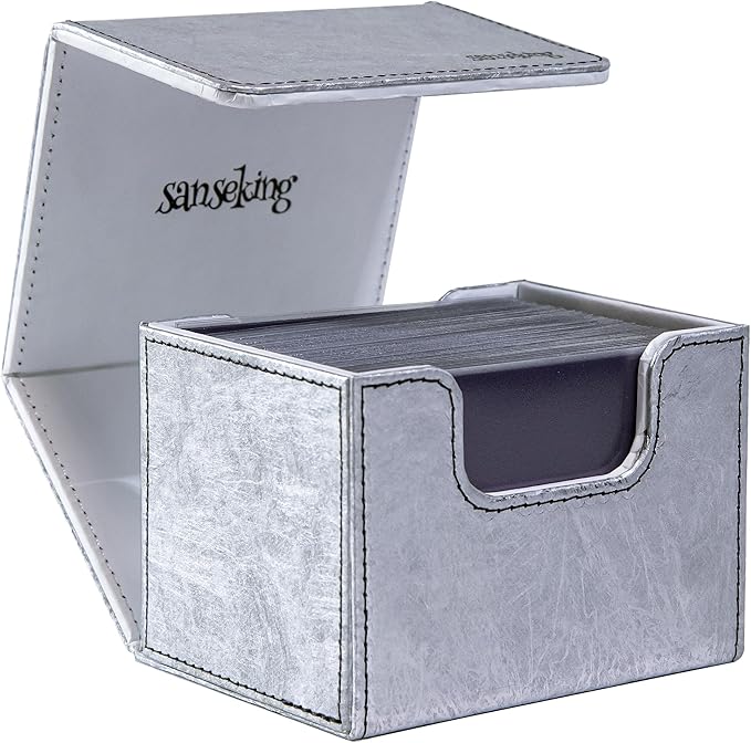 Magic Card Deck Box for MTG Single Deck Card Box fits 100+ TCG Sleeved Cards by Sanseking