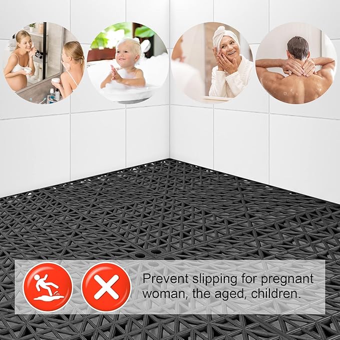 MYFAMIREA Modular Interlocking Cushion 12 Pack 11.8" x 11.8" Rubber Floor Tiles - Image 6