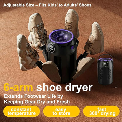6-Arm Boot and Glove Dryer Family Size – Forced Air Boot Dryer - Image 3