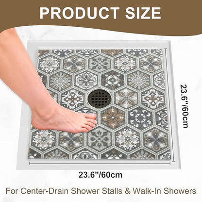 Square Shower Mat Non Slip: 24x24 Inch Extra Large Shower Mats - Image 7