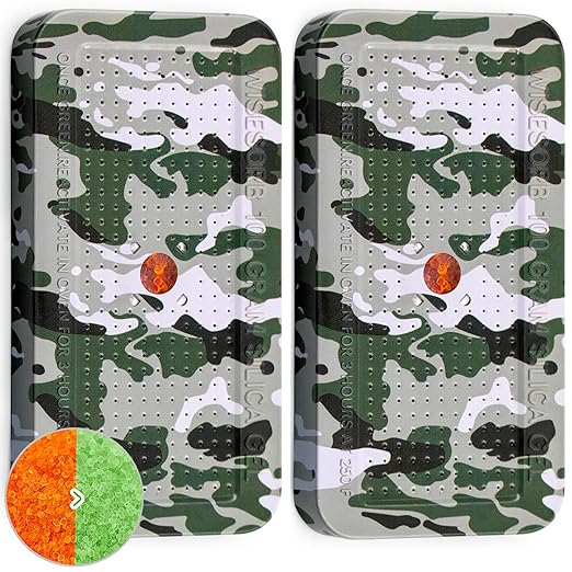100 Gram Camouflage Gun Safe Dehumidifier Silica Gel Canister Rechargeable by Wisesorb