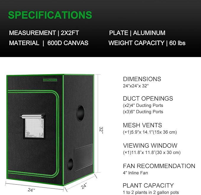 MELONFARM 2x2 Grow Tent - Image 6