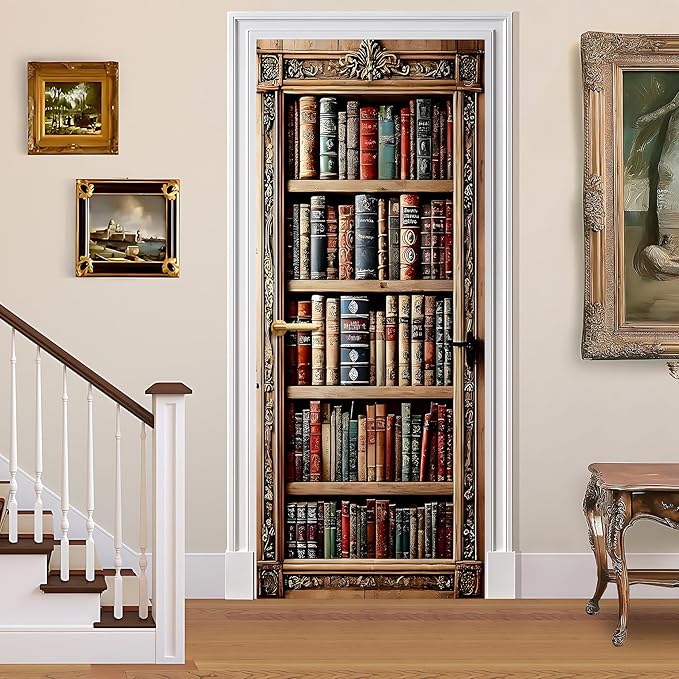 3D Door Stickers, Peel and Stick Vinyl Wallpaper, Self-Adhesive Mural by BVBOX