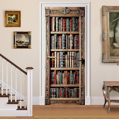 3D Door Stickers, Peel and Stick Vinyl Wallpaper, Self-Adhesive Mural by BVBOX