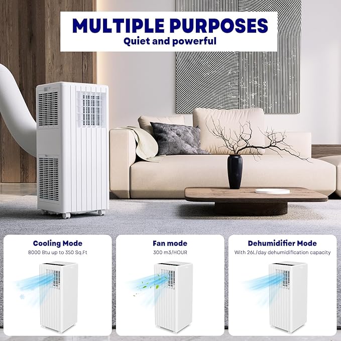 GAOMON 8000 btu Portable Air Conditioners Windowless - Image 8