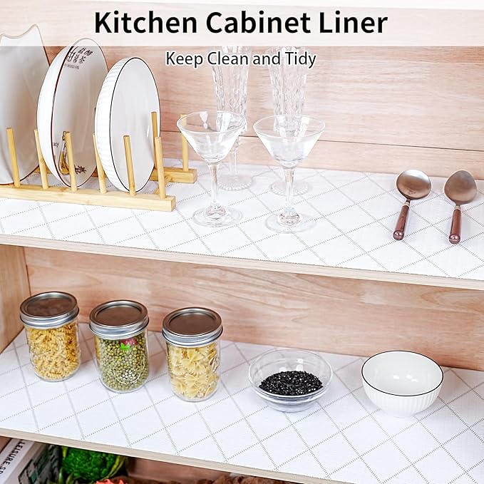 Shelf and Drawer Liner for Kitchen Cabinet, 18 in x 30 FT Non-Adhesive Rhombus - Image 5