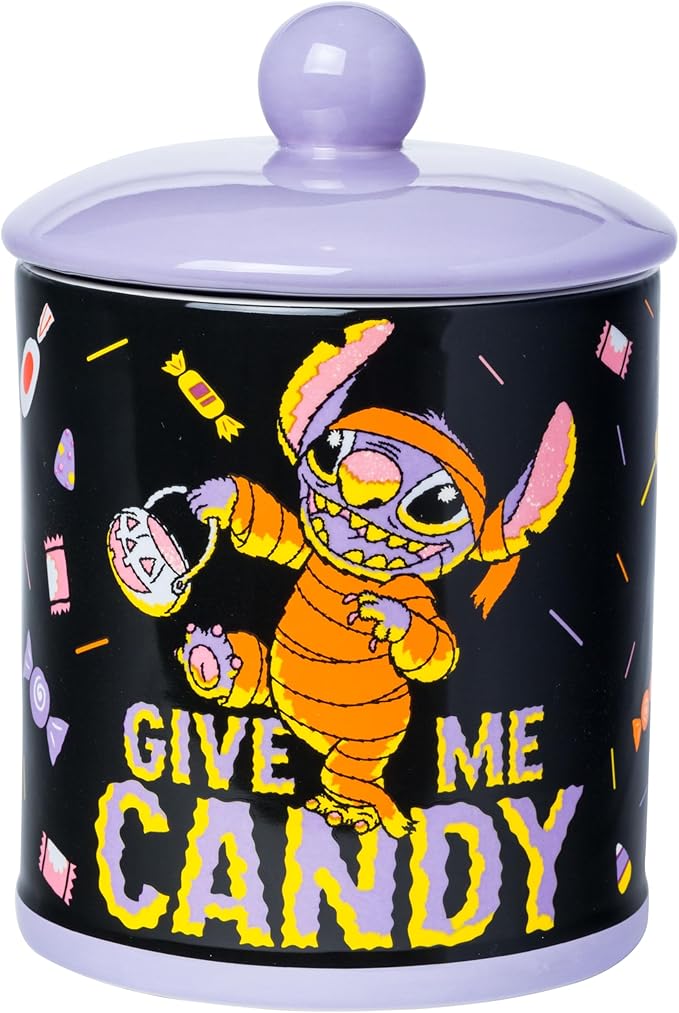 Silver Buffalo Disney Lilo and Stitch Halloween Mummy Give Me Candy Ceramic by SilverBuffalo