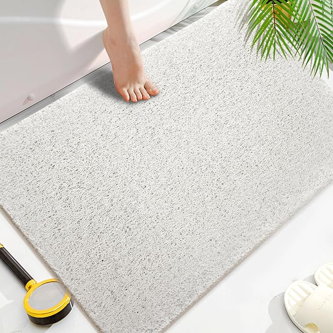 Shower Mats Non Slip for Elderly, 24x32’Lager Loofah Bath Mats for Shower by NQWei