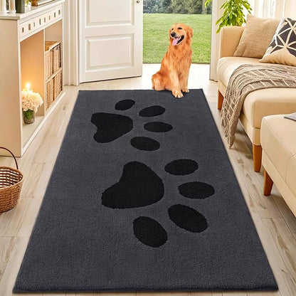 Smiry Dog Door Mat for Muddy Paws, Absorbs Moisture and Dirt, Low-Profile by Smiry