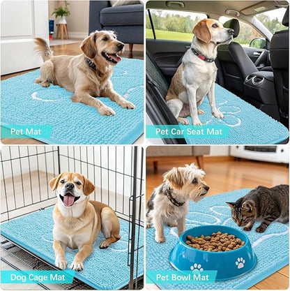 OLANLY Dog Door Mat for Muddy Paws 40x32, Paw Print Design, Absorbs Moisture - Image 7