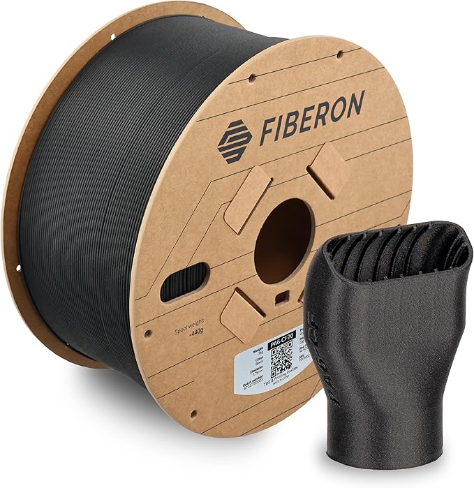 Polymaker Fiberon PA6-CF Carbon Fiber Nylon Filament 1.75mm Black 3kg, Fiberon by Polymaker