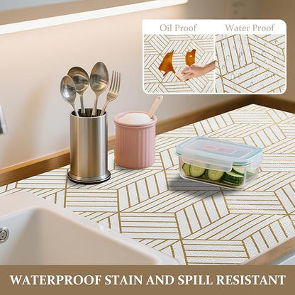 FINNEZ Drawer and Shelf Liner for Kitchen Cabinet Non Adhesive Non Slip 12in x - Image 3
