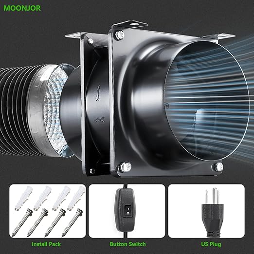 4inch Axial Fan Kit, Exhaust Extractor Blower Ventilation Fan - Image 4