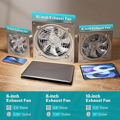HG Power 10 Inch Metal Exhaust Fan - Image 4