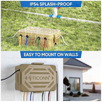 TICONN Outdoor Electrical Box, IP54 Splash-Proof Outdoor Extension Cord Cover - Image 6