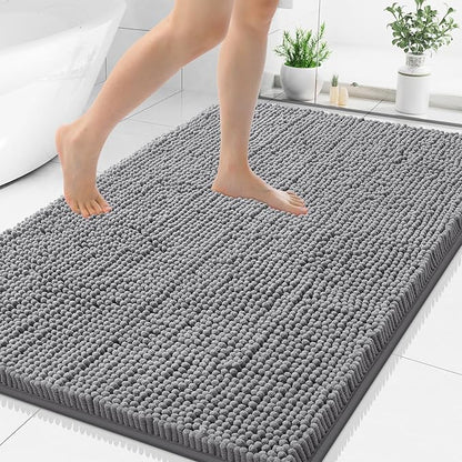 Smiry Luxury Chenille Bathroom Rugs 40x32, Extra Soft and Absorbent Shaggy Bath by Smiry