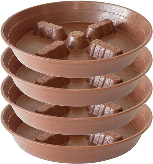 4 Pack Plant Saucer 10 inch, 8 12 14 17 inch, Plant Stand Plastic Plant Saucers by Unknown