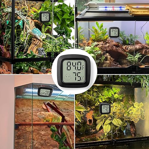 2 PCS Reptile Thermometer and Humidity Gauge - Image 3