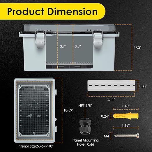 Waterproof Electrical Junction Box, IP67 ABS Plastic Junction Box Enclosure - Image 3