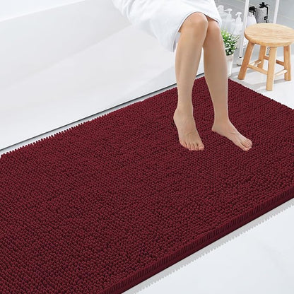 Smiry Luxury Chenille Bathroom Rugs 71x47, Extra Soft and Absorbent Shaggy Bath by Smiry