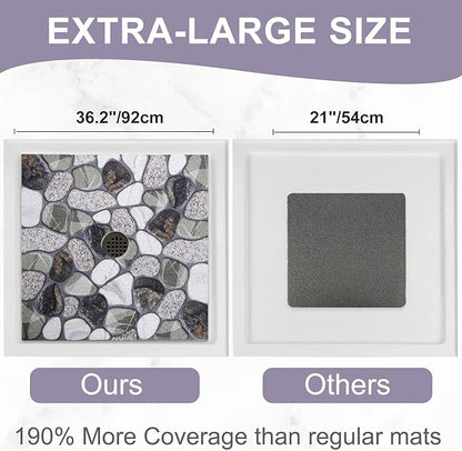 Square Shower Mat Non Slip: 36x36 Inch Extra Large Shower Mats - Image 2