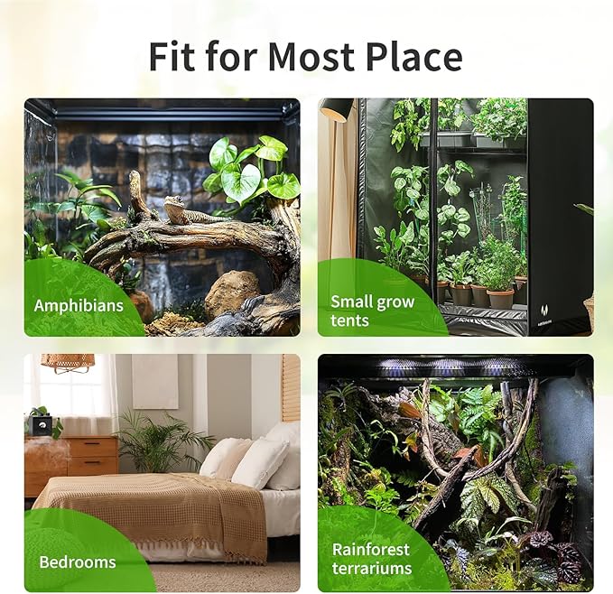 Reptile Fogger Humidifier for Glass Terrariums, Auto-Refill Misting System - Image 8