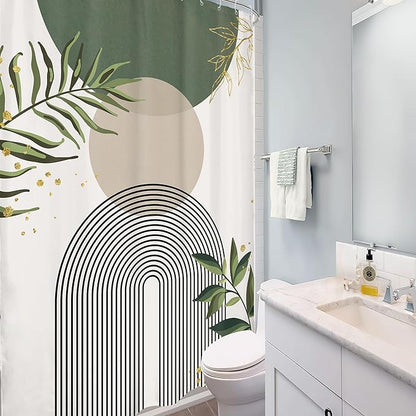 Stall Small Boho Shower Curtain 48Wx72H Rv Sage Green Modern Bohemian Abstract - Image 3