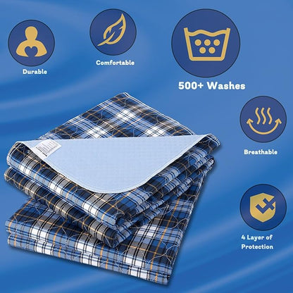 Non-Slip Bed Pads for Incontinence Washable, Waterproof Bed Pads, Adult - Image 4
