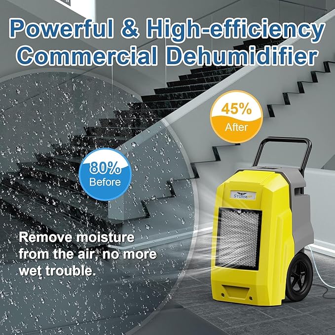 ALORAIR Storm Pro Commercial Dehumidifier 180 PPD, LGR Portable Dehumidifier - Image 3