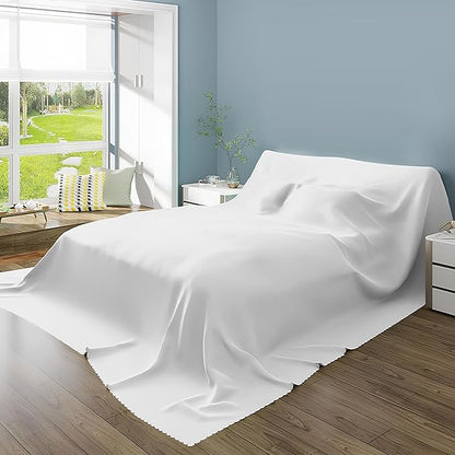 SIELUNO Furniture Dust Cover for Bed Flat Sheets King Size, Mattress Protector by SIELUNO